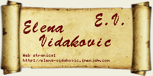 Elena Vidaković vizit kartica